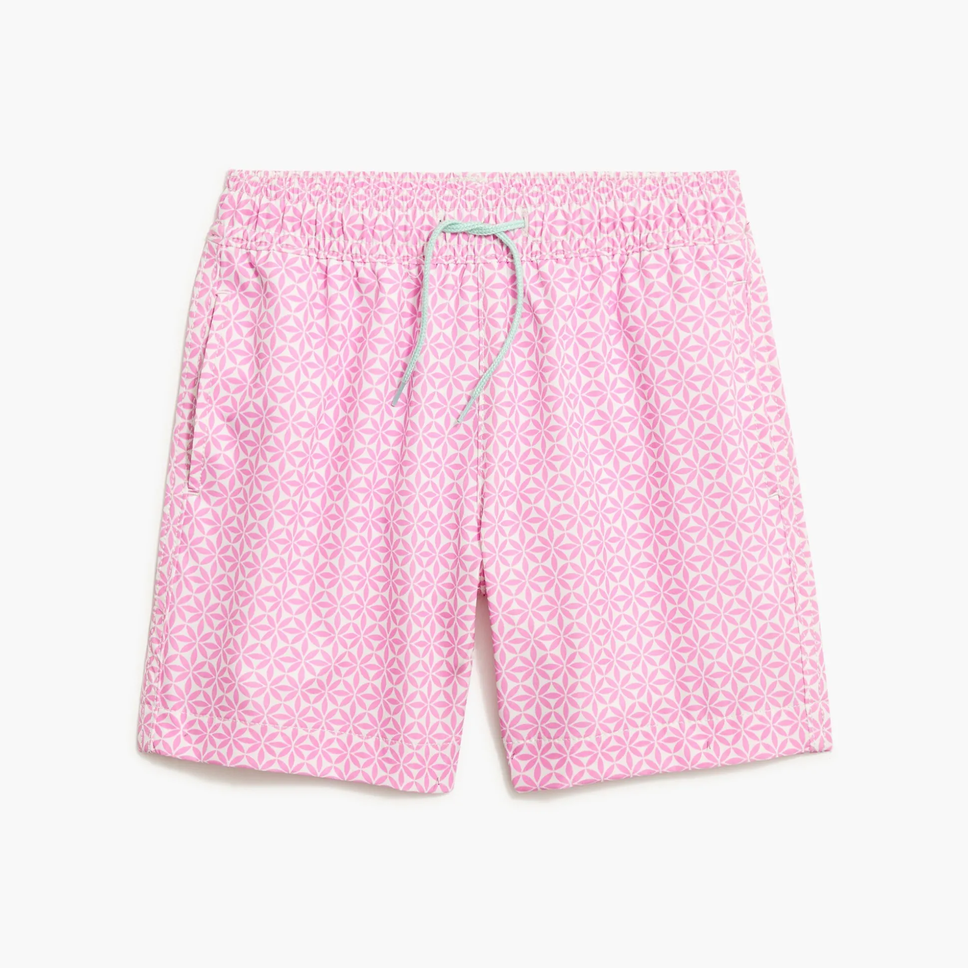 Factory: Boys' Pink Geometric Swim Trunk For Boys>J.Crew Factory Clearance
