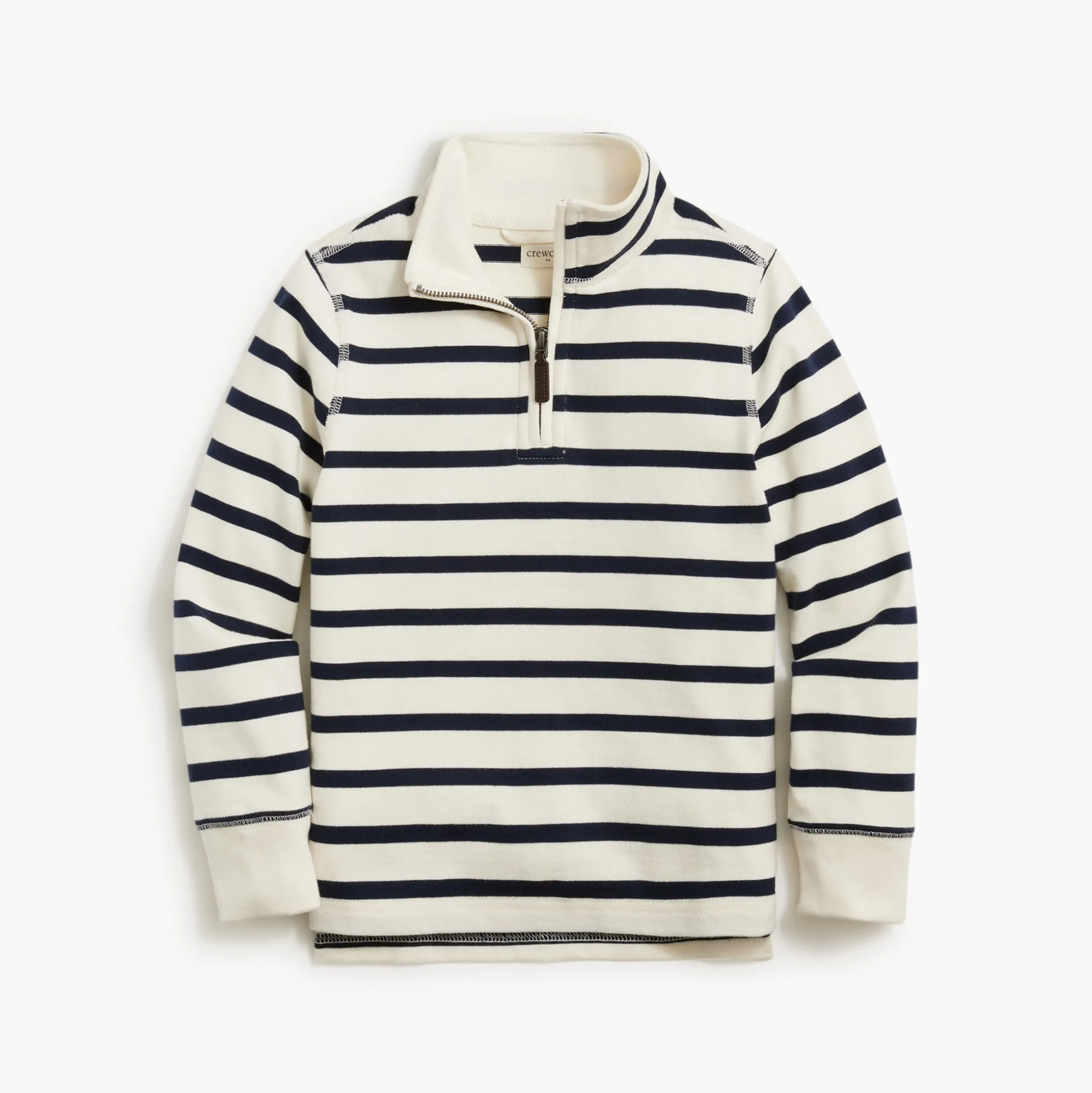 Factory: Boys' Striped Sueded Half-Zip Popover Sweatshirt For Boys>J.Crew Factory Discount
