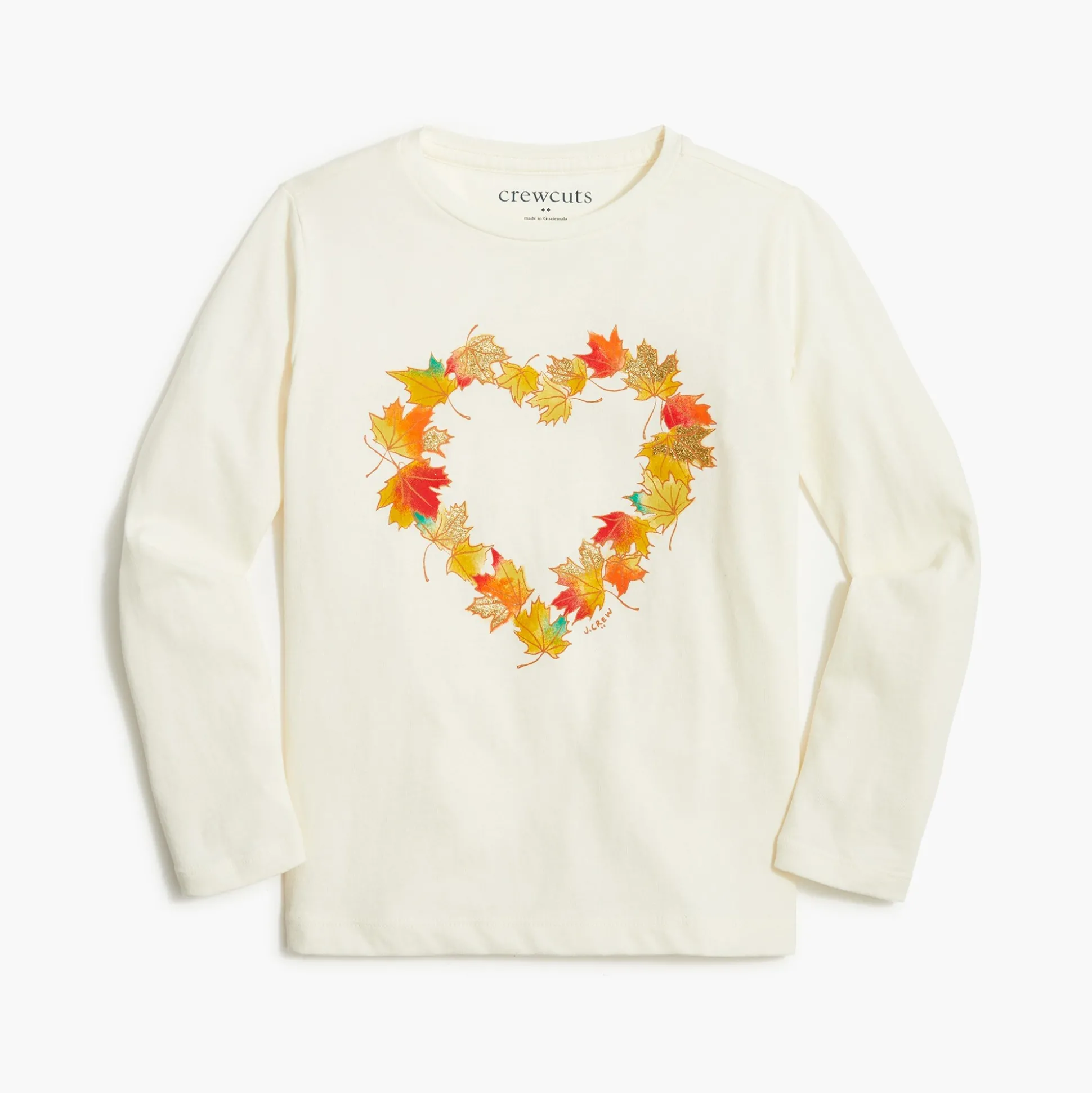 Factory: Girls' Leaves Heart Graphic Tee For Girls>J.Crew Factory Sale