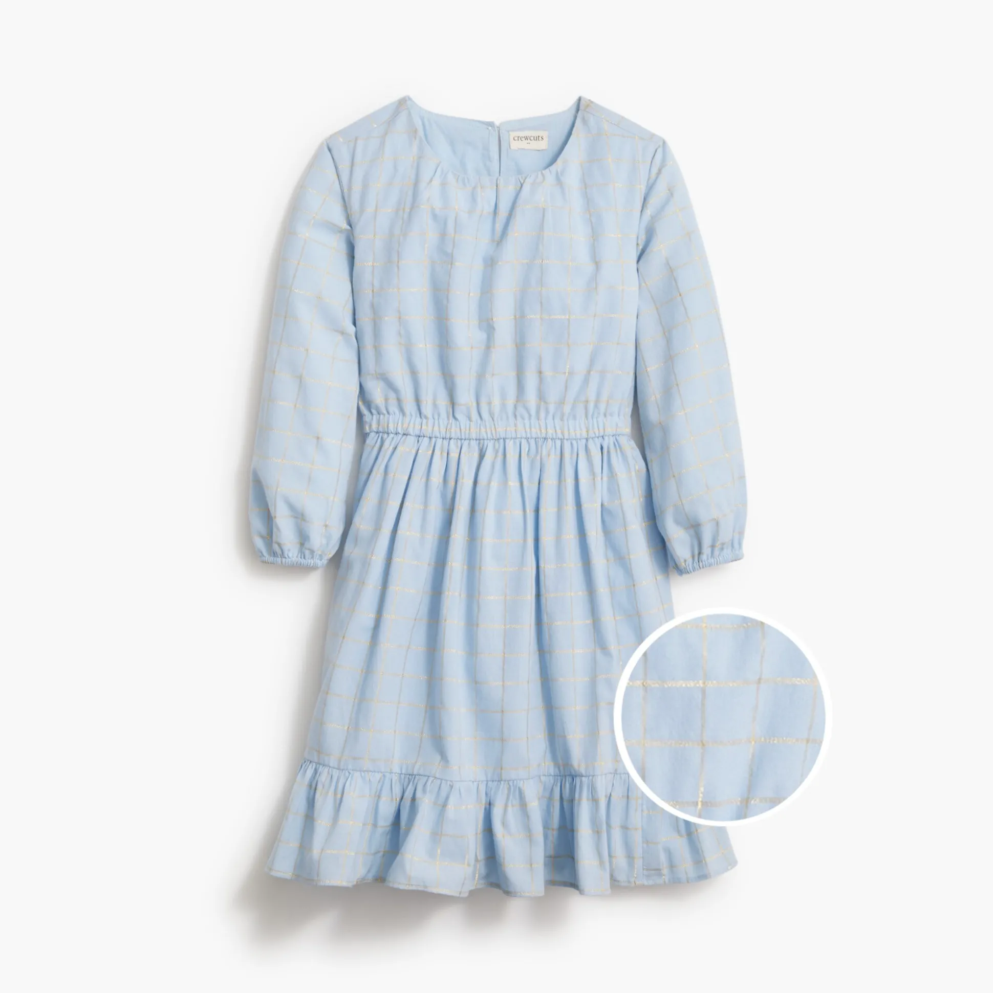 Factory: Girls' Long-Sleeve Check Dress With Lurex® Metallic Threads For Girls>J.Crew Factory Cheap