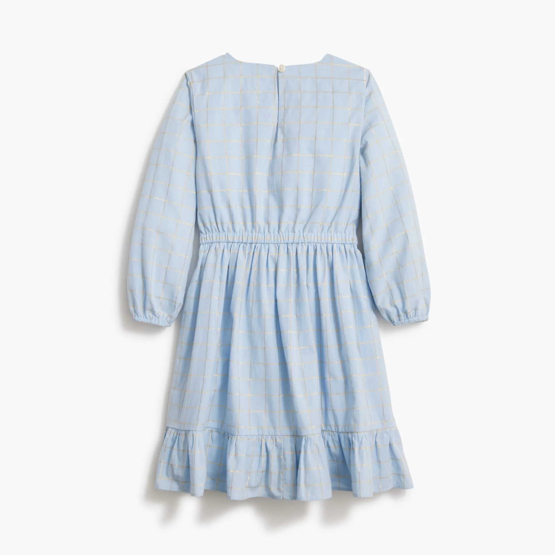 Factory: Girls' Long-Sleeve Check Dress With Lurex® Metallic Threads For Girls>J.Crew Factory Cheap