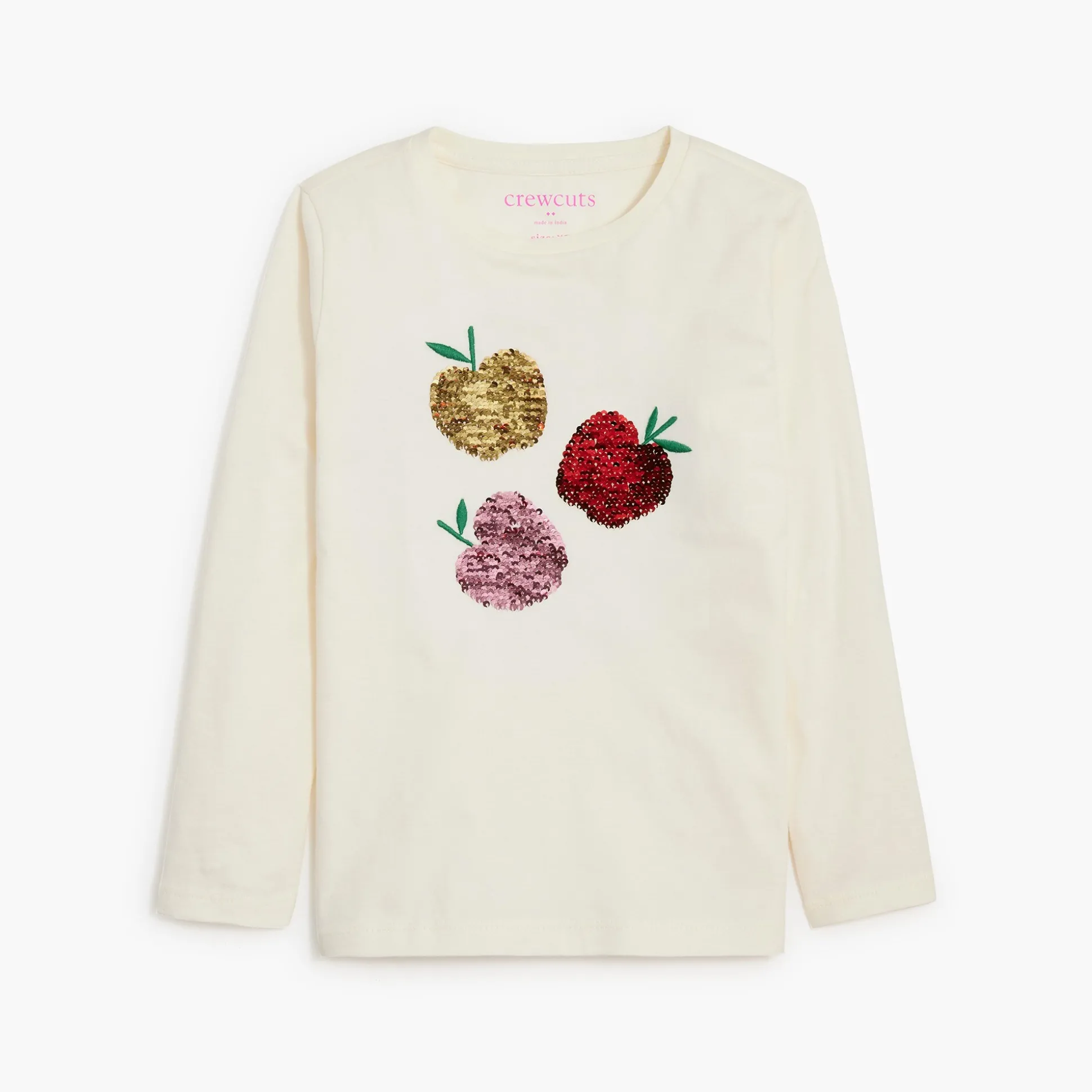 Factory: Girls' Long-Sleeve Sequin Apple Graphic Tee For Girls>J.Crew Factory Hot