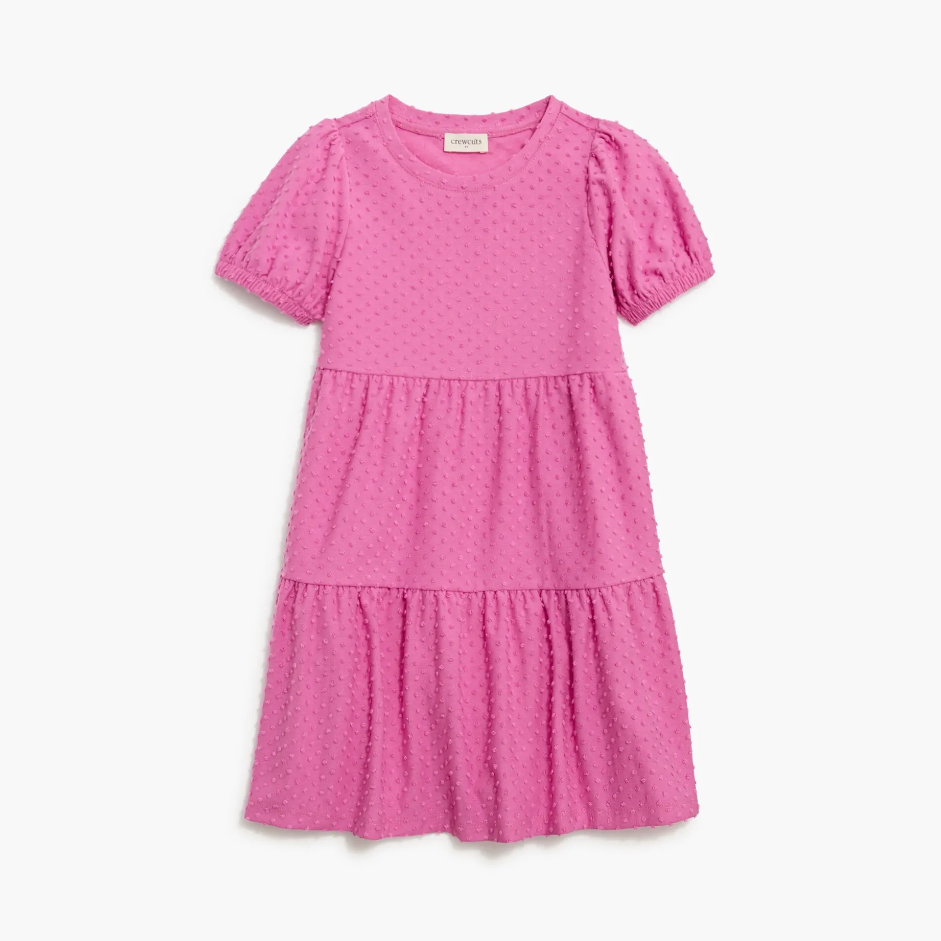Factory: Girls' Short-Sleeve Clip-Dot Tiered Dress For Girls>J.Crew Factory Sale
