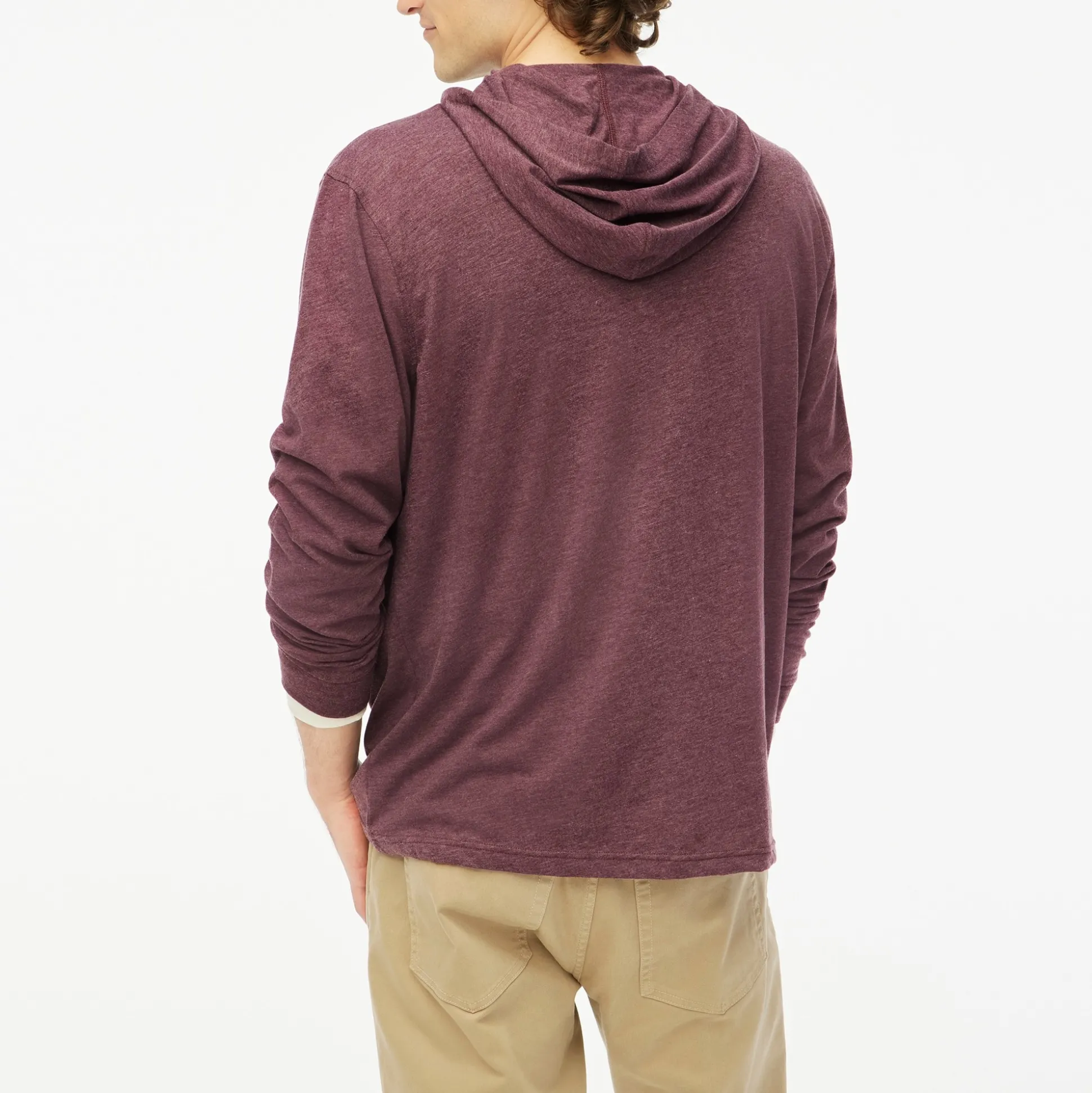 Factory: Heathered Long-Sleeve Washed Jersey Hoodie For Men>J.Crew Factory Online