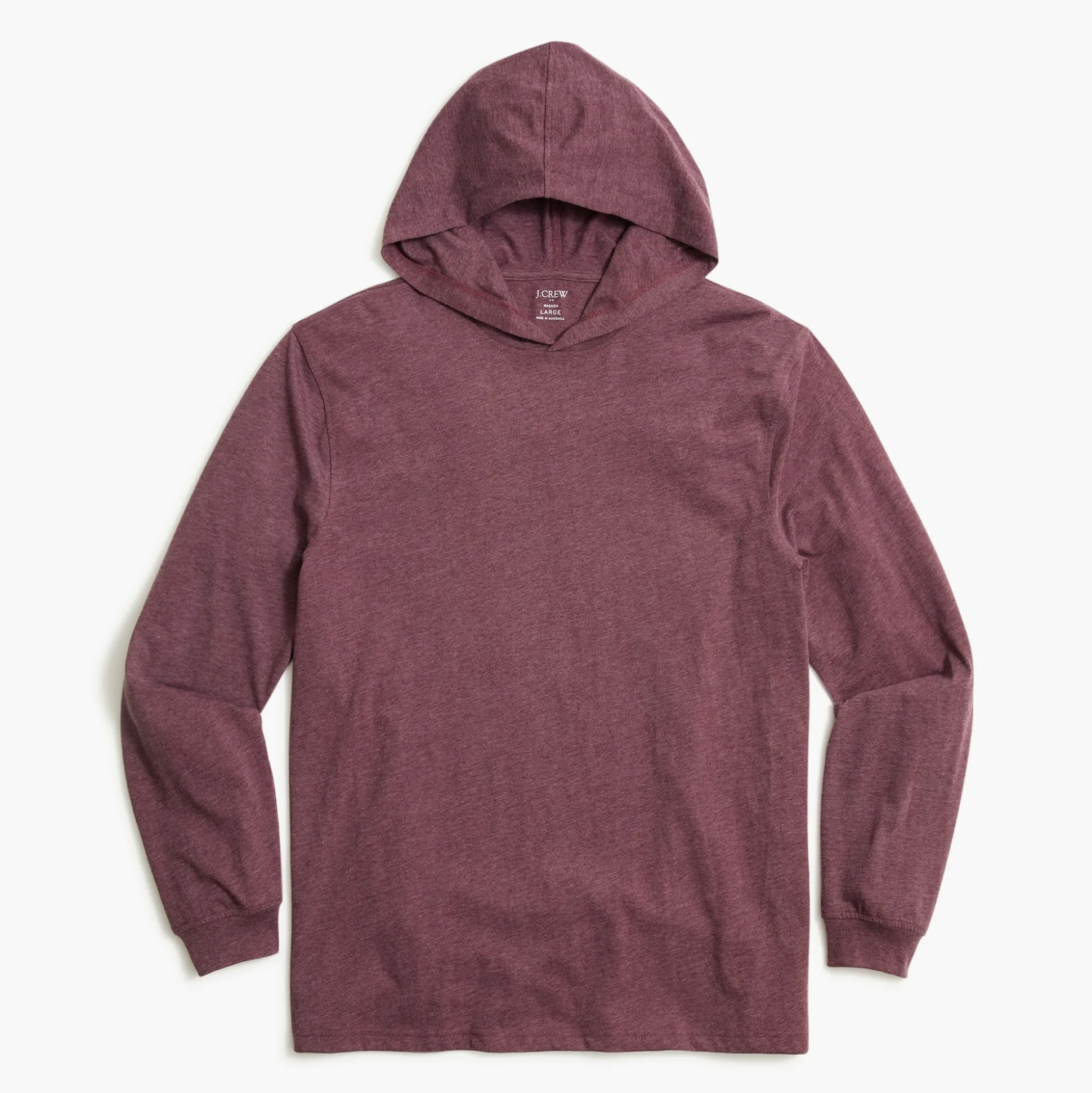 Factory: Heathered Long-Sleeve Washed Jersey Hoodie For Men>J.Crew Factory Online
