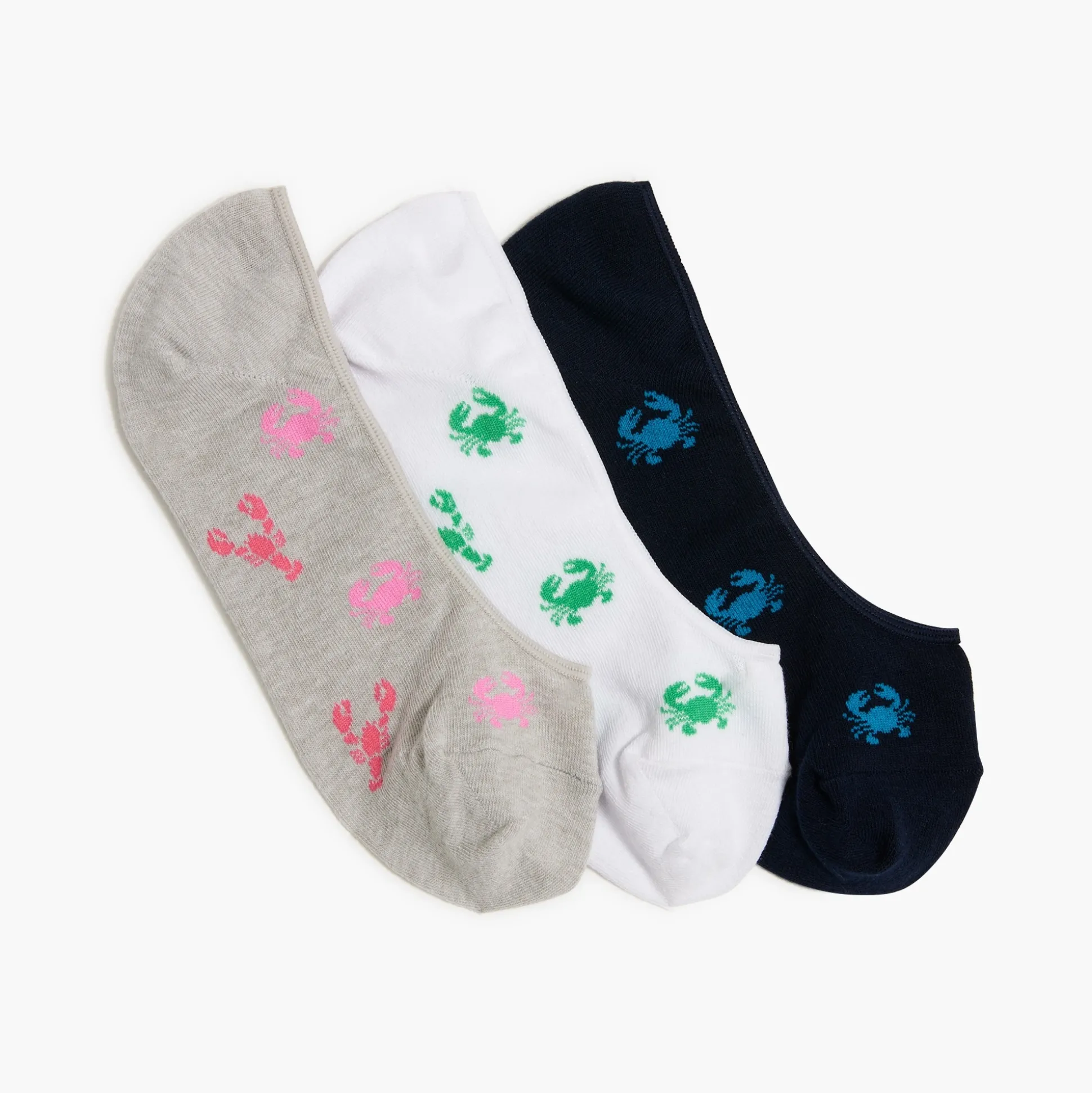 Factory: Lobster & Crab No-Show Socks Three-Pack For Women>J.Crew Factory Cheap