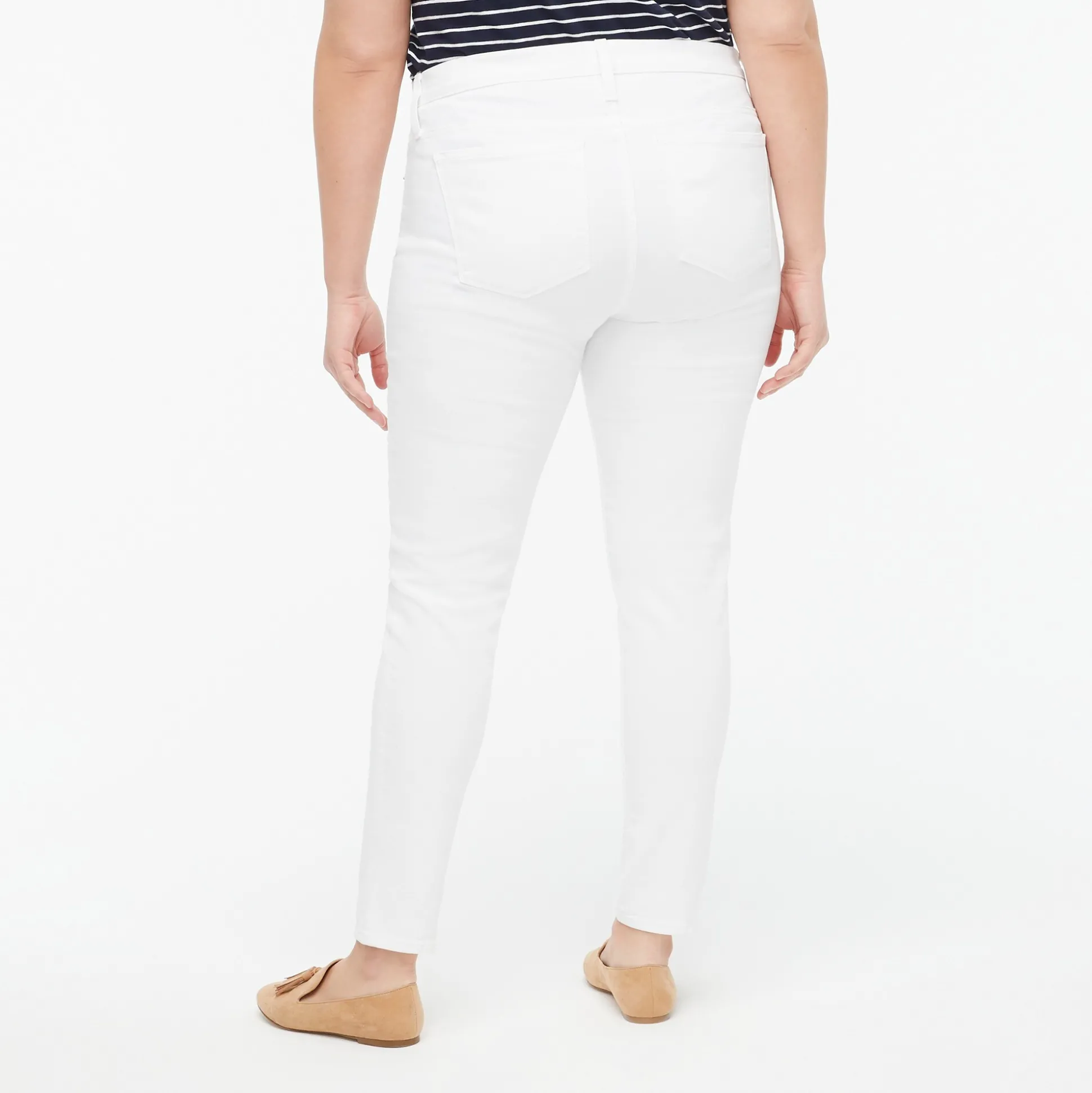 Factory: 8"-Rise White Skinny Jean In Signature Stretch For Women>J.Crew Factory Online