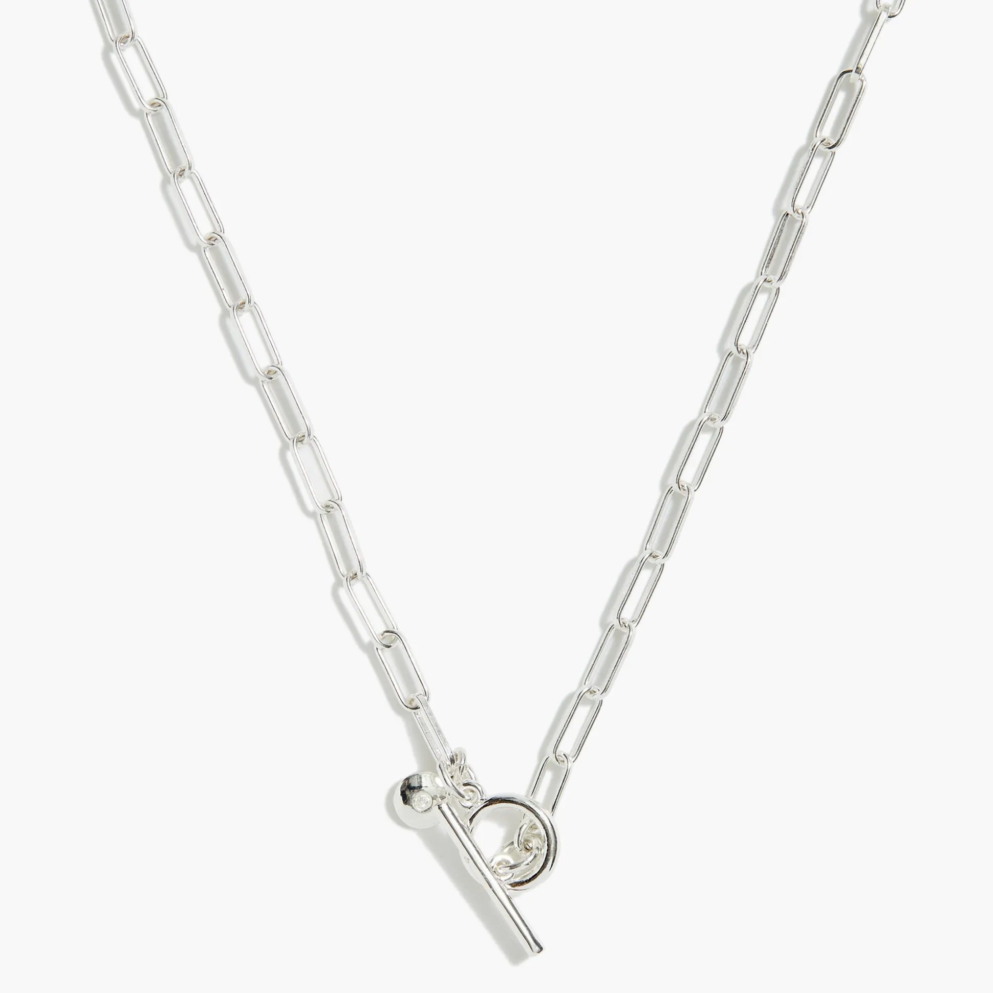 Factory: T-Bar Paper Clip Link Chain Necklace For Women>J.Crew Factory Hot